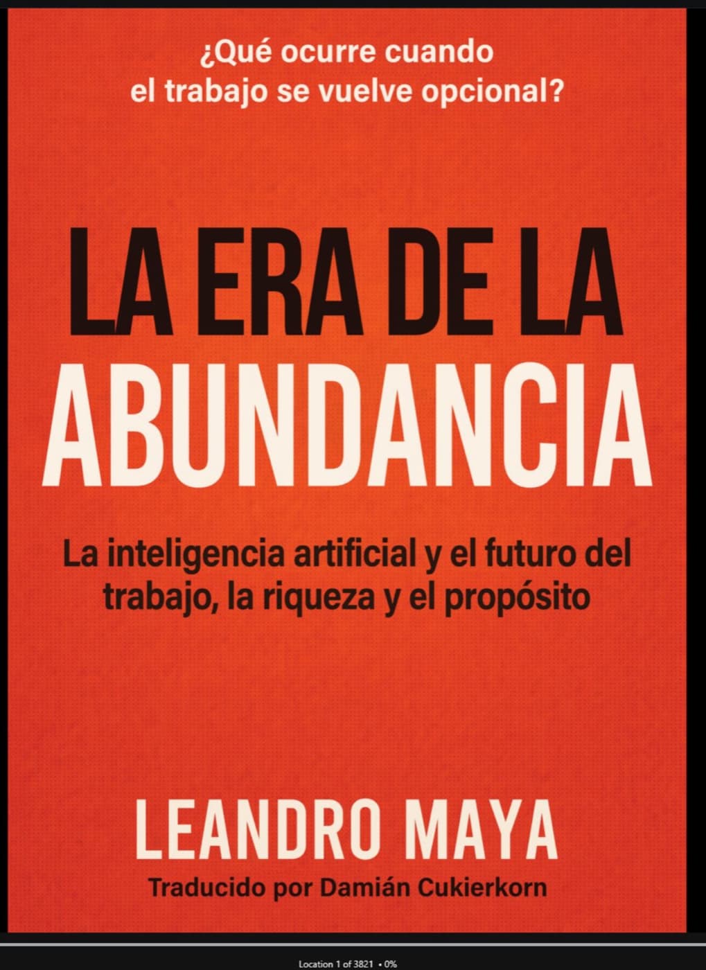 Portada de La Era de la Abundancia, de Leandro Maya